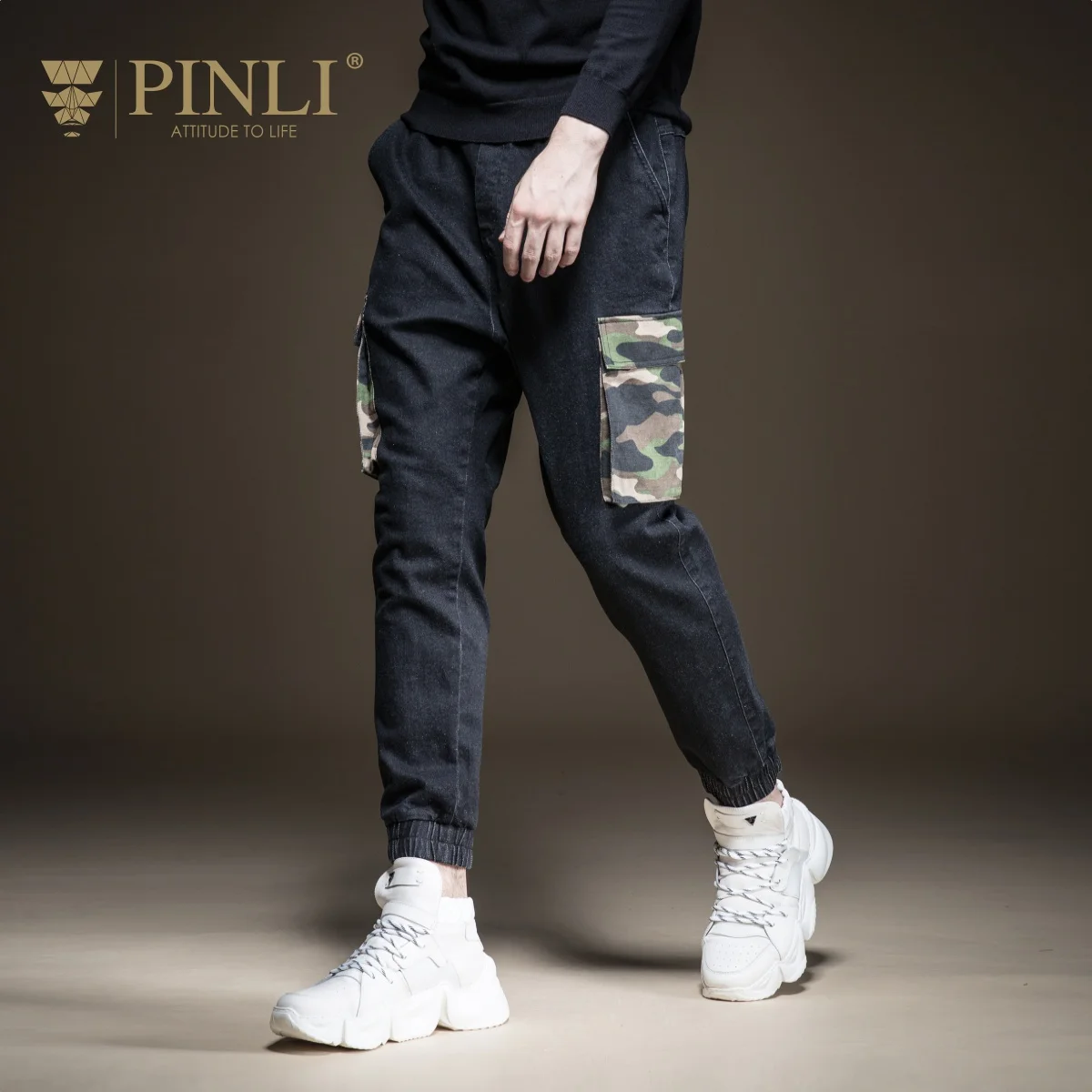 Jean Elastic Waist Slim Pinli Product Made 2019 Winter New Men's Cultivate Morality And Feet Stitching Cowboy Pants B194216361 | Мужская
