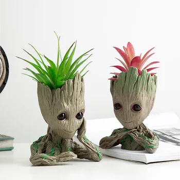 

Strongwell Resin Groot Flower Pots For Garden Planters Cartoon Statue Cute Groot Bonsai Pots Succulent Plant Pot Flowerpot