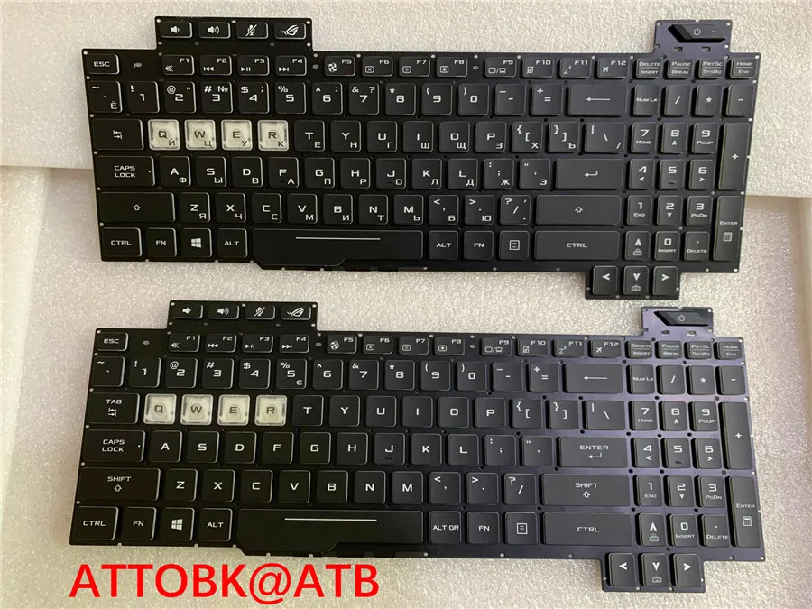 

Новая русская/английская клавиатура для ноутбука ASUS ROG Strix Hero II GL504 GL504GM, клавиатура с подсветкой