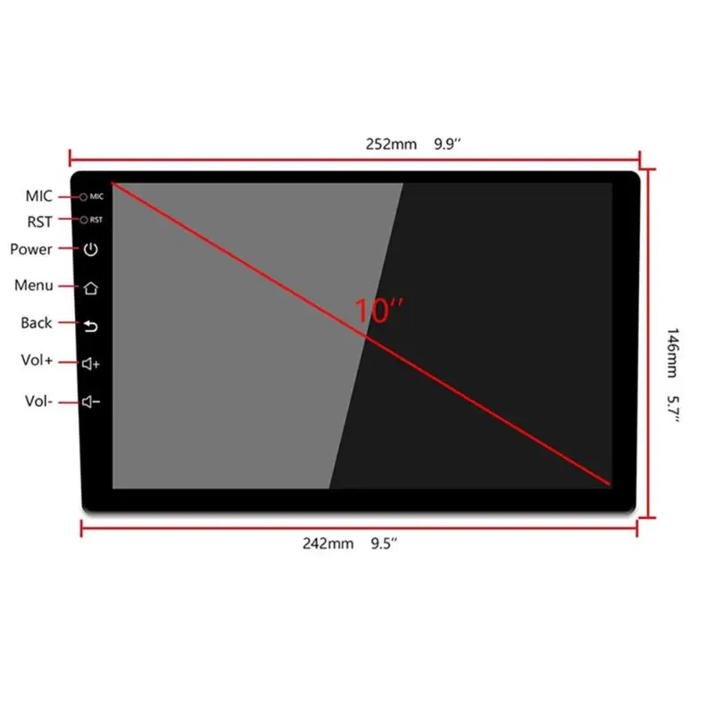 Perfect 10.1 inch Android 8.1 Car Radio RDS GPS Navi BT 4.0 Hands-free USB Music Player In-Dash Bluetooth Head Unit 12