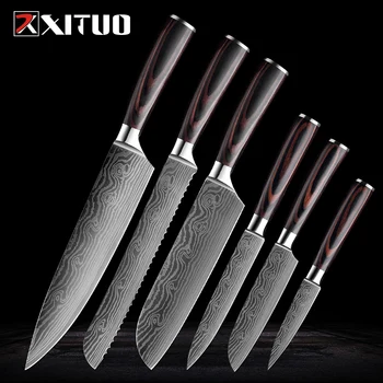 

XITUO Professional Chef Knife High Carbon Stainless Steel Kitchen Knife Chef's Knife Sharp Blade Utility Cooking Slicing Knife