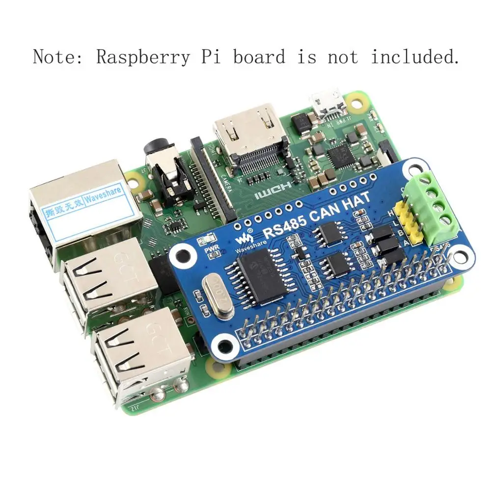 3.3V RS485 CAN 버스 모듈 RPI RasPi Raspberry Pi 0 Zero 2 W 3A 3 모델 B 3B Plus 4 4B 5 액세서리 용 모자 확장 보드