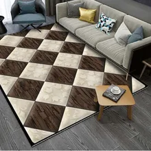 Напольные обои 3d для гостиной Европейский ретро Ромбический ковер пол