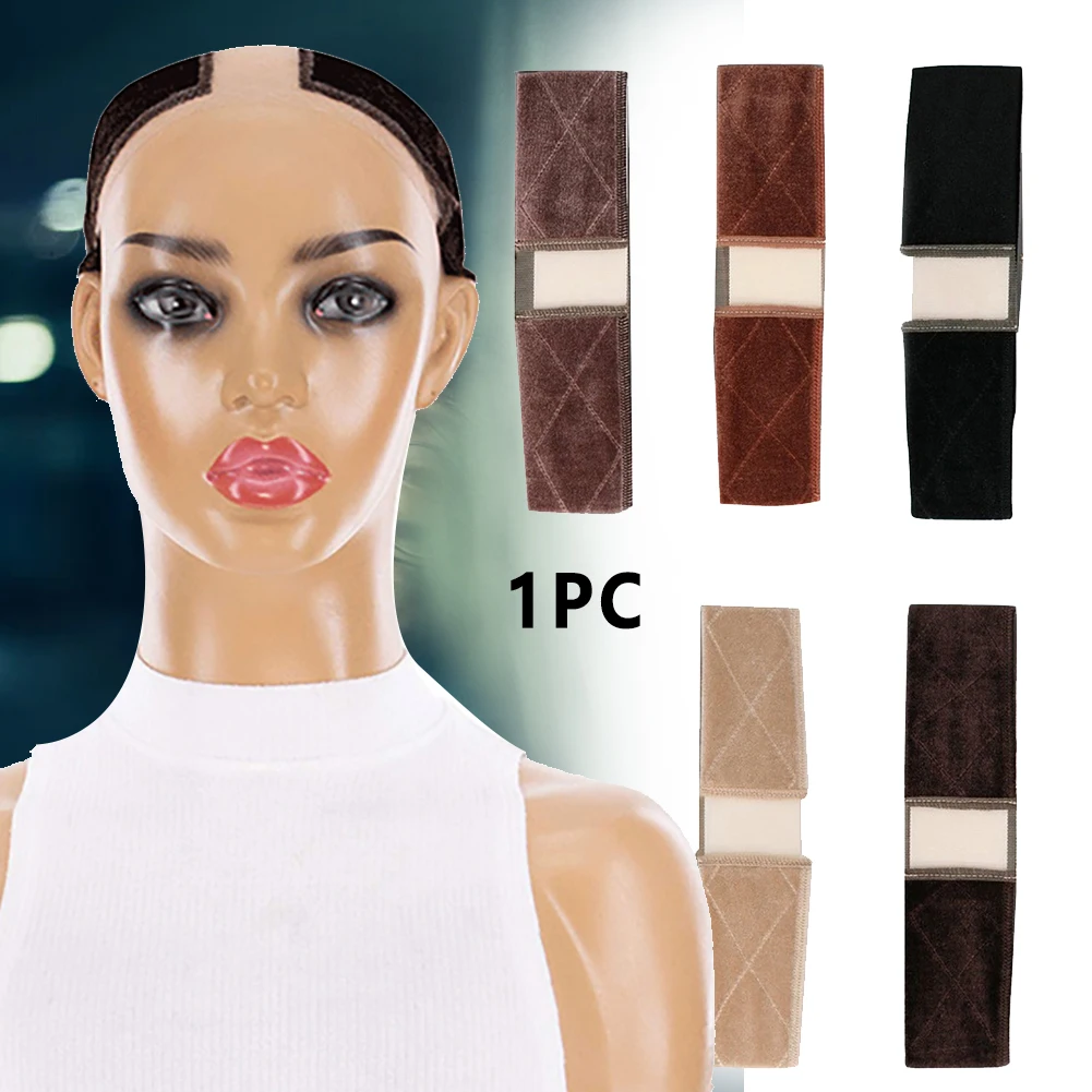 

Comfortable Velvet Headband Cap Holder Extra Elastic Wig Grip Band Salon Hair Fastener Adjustable Non Slip Hair Styling Tools