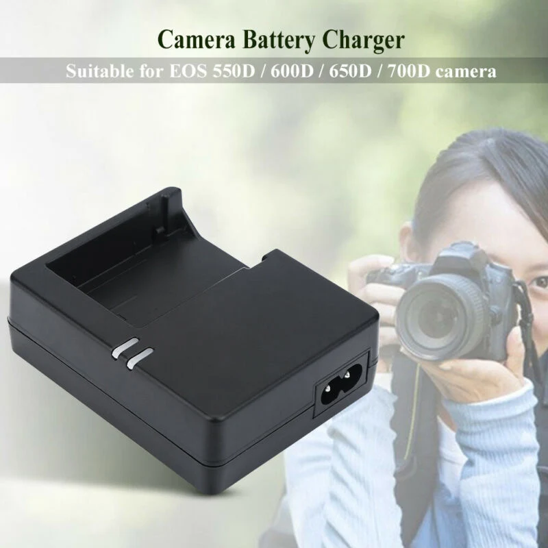 

ABS Camera Charger For Canon EOS 550D/600D/650D/700D Adapter Power Cable Replacement Durable
