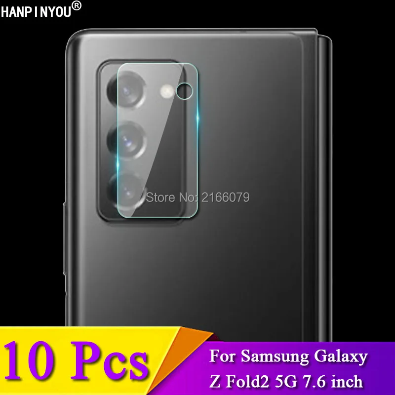 

10Pcs For Samsung Galaxy Z Fold2 5G 7.6" Clear Anti-Scratch Rear Camera Lens Protective Protector Cover Soft Tempered Glass Film