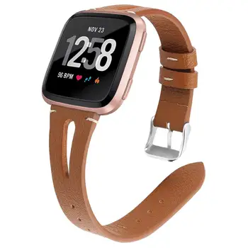 

For Fitbit Versa Band Flower Pattern Replacement Wristband Bands Watchband Strap Accessories Genuine Leather Watch Band Bracelet