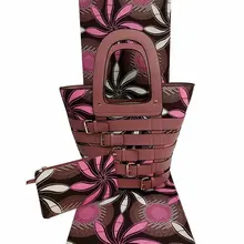 Esewing Анкара Африканский Воск Сумка Наборы с голландским воском DIY для пошива швейных изделий оранжевый хлопок 6 ярдов для свадьбы Мода! Y083