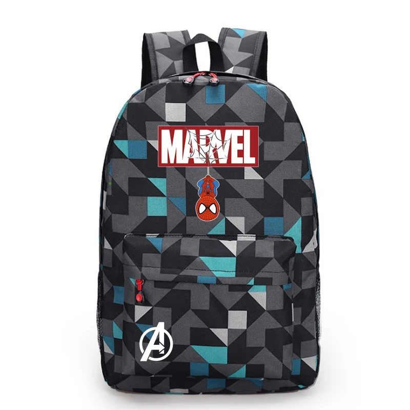 Школьная сумка с надписью Marvel Мстители для мальчиков и девочек, женский рюкзак, школьные сумки для подростков, холщовые мужские Студенческие рюкзаки - Цвет: 2