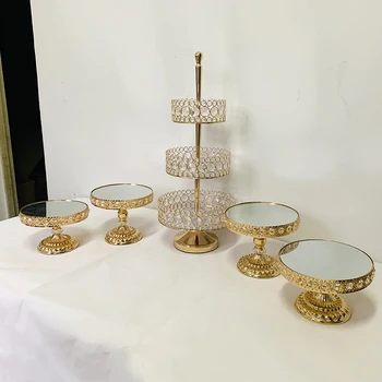 

Gold Cupcake Stand-Gold Cake Stand-Dessert Stand-Pastry Stand-3 Tier Serving Tray for Wedding-Strong and Steady Hand-made intric