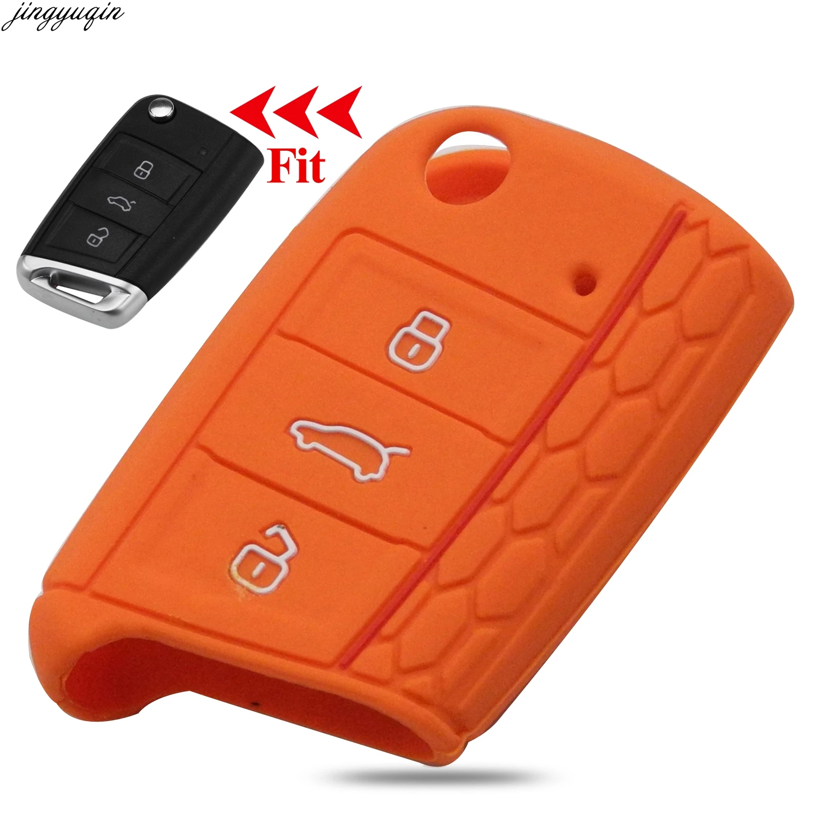 3 кнопки силиконовый чехол для ключей автомобиля VW Volkswagen New Polo Golf 7 mk7 Tiguan SKODA Octavia A7