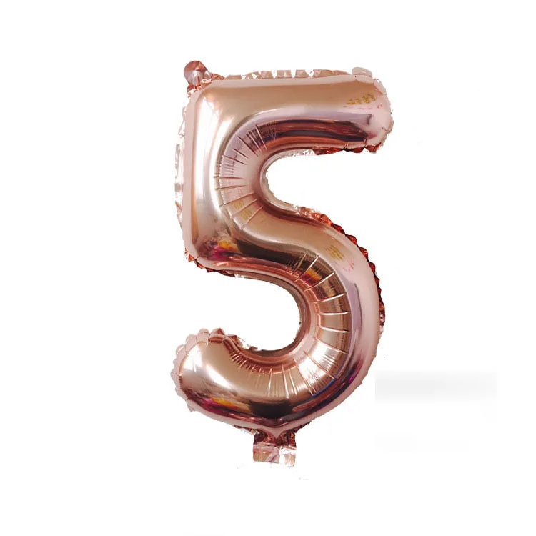16-дюймовый шпилька из розового золота Американский Стиль с цифрами Свадебный шар праздничные Детские День рождения украшения с цифрами воздушный шар