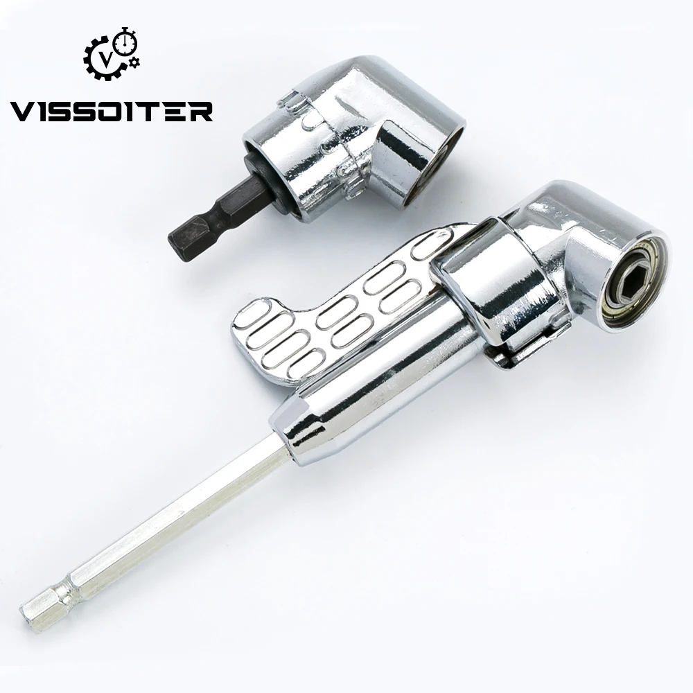 KATUR 105 Degr/és Angle Droit 1//4 Douille Rallonge dangle Outil avec Aimant Fort et 4 pcs Tournevis Phillips