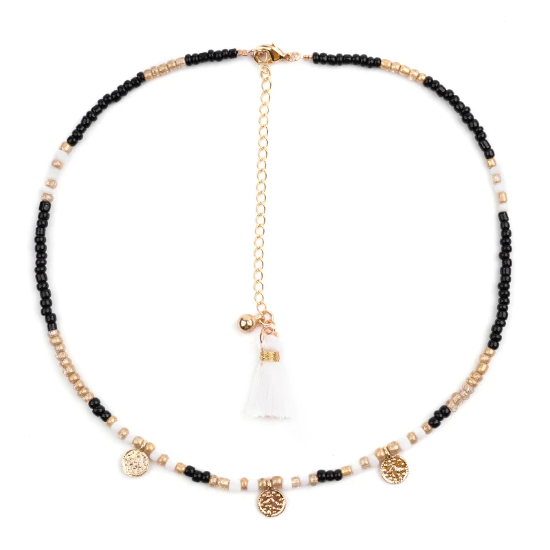 Boho модное женское короткое ожерелье колье ожерелье s маленькая акриловая подвеска из золотых монет на заказ ожерелье женский аксессуар NKS227