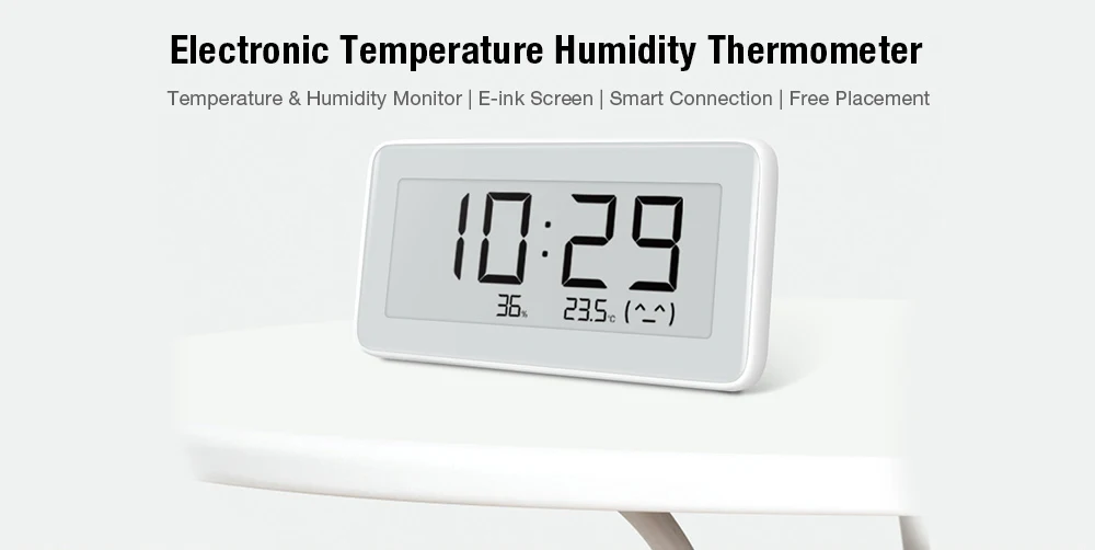 Xiaomi Mijia Измеритель температуры и влажности электронный термометр электронные цифровые часы чернильный экран Смарт-приложение управление