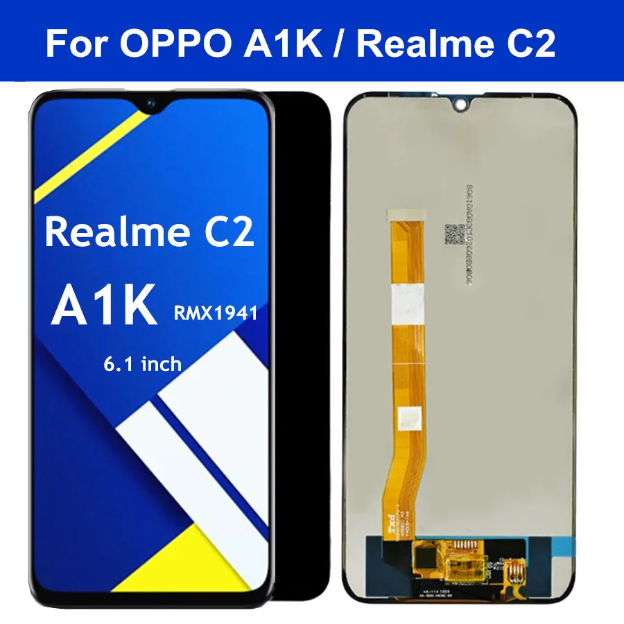 

6.1"For OPPO A1K LCD CPH1923 for Realme C2 Display RMX1941 RMX1945 LCD Display Touch Screen Digitizer Assembly A1K lcd