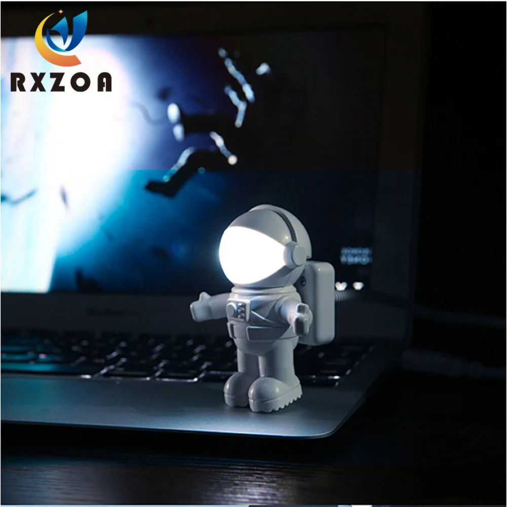 

LED Astronaut Night Light Mini USB Energy-saving Creative Keyboard Table Lamp Portable Book light Bedroom Beside Reading Lamp