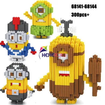 

300pcs+ 68141-68144 Yellow Man Minos Block Easy Assemble Middle Building Block Model Diy Connection Bricks Classic Kid Toy