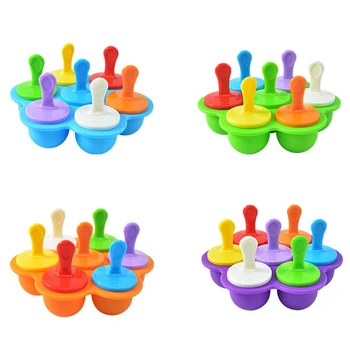 

4 Pcs Silicone sicle Mold,Non-Stick Ice Makers with Plastic Sticks for Egg Bites and Ice Cream