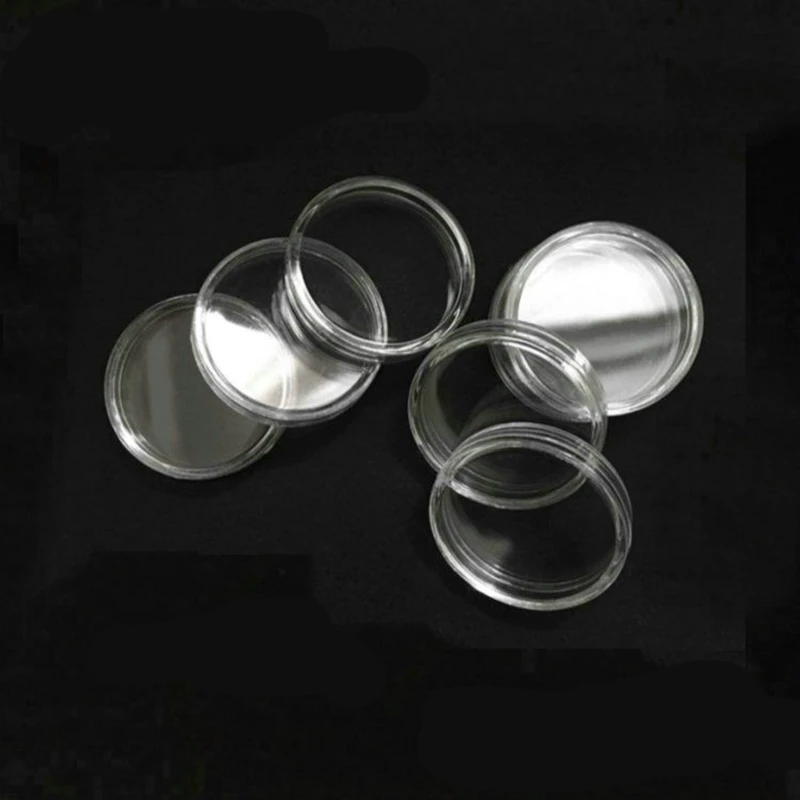 

Коробка для хранения памятных монет 37/38/50/40/40 мм, пластиковая маленькая круглая коробка, коробка для монет, коробка для монет серебряного доллара