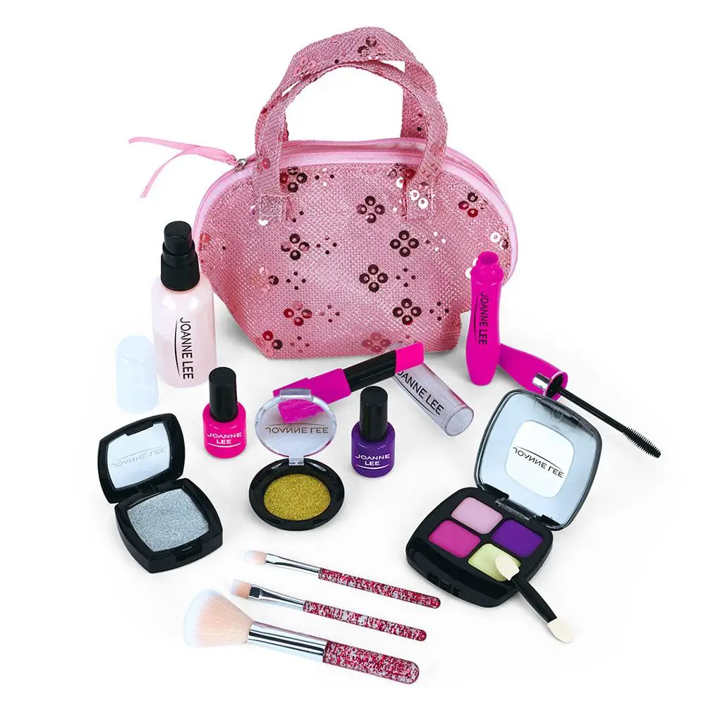 STAHAD 1 Conjunto Bolsa De Maquiagem De Simulação Brinquedos Cosméticos  Para Meninas Conjunto De Atividades Do Salão De Vaidade Jogo De Maquiagem