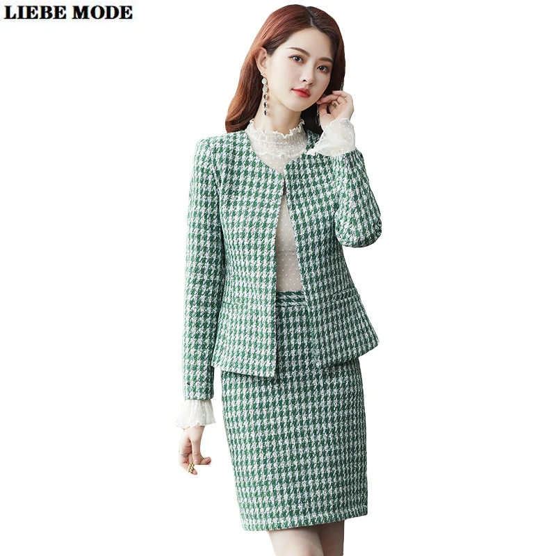 ladies tweed skirt suit