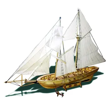 

Scale Assembling Wooden Sailboat DIY Ship Model Kit Home Decoration Boat Children Toys Gift Sailing Model Assembled Wooden Kit