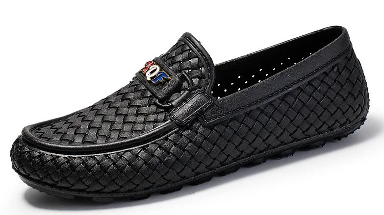 Фирменный классический комплект повседневной мужской обуви обувь для вождения легкая деловая рабочая обувь, подготовленная zapatillas hombre tenis - Цвет: Черный