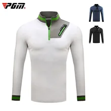 PGM мужские утолщенные флисовые рубашки для гольфа спортивная теплая куртка ветрозащитная футболка с длинным рукавом Спортивная одежда на молнии M-XXL D0837