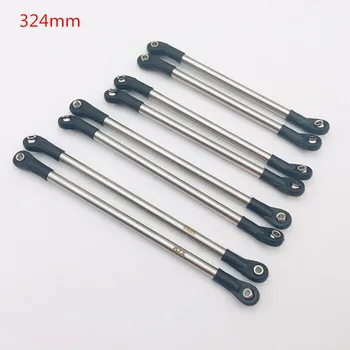 

1Set Stainless Steel Pushrod L145/135/120/114mm Linkage Pullrod Metal Tie Rods for 1/10 Axial Scx10 II 324mm Wheelbase RC Cars