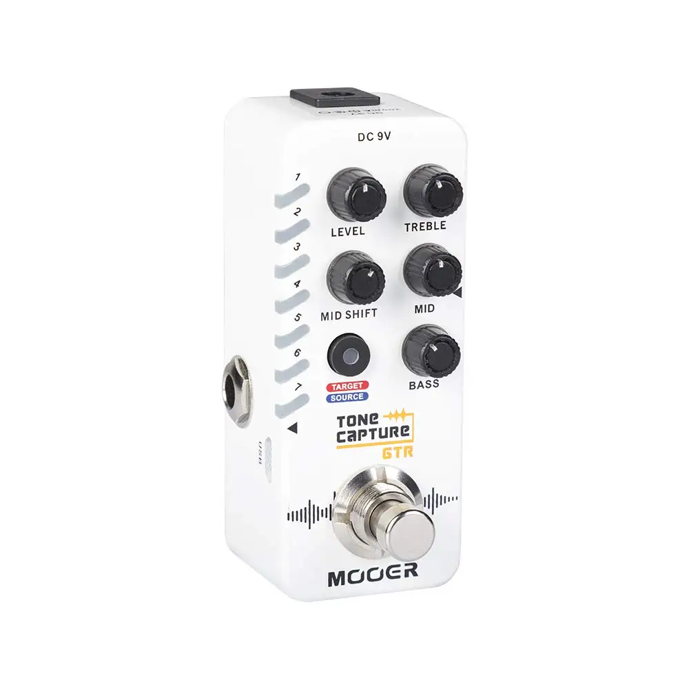 MOOER гитарный Tone Capture GTR педаль 7 предустановленных слотов переключатель между истинным BYPASS или буферным BYPASS