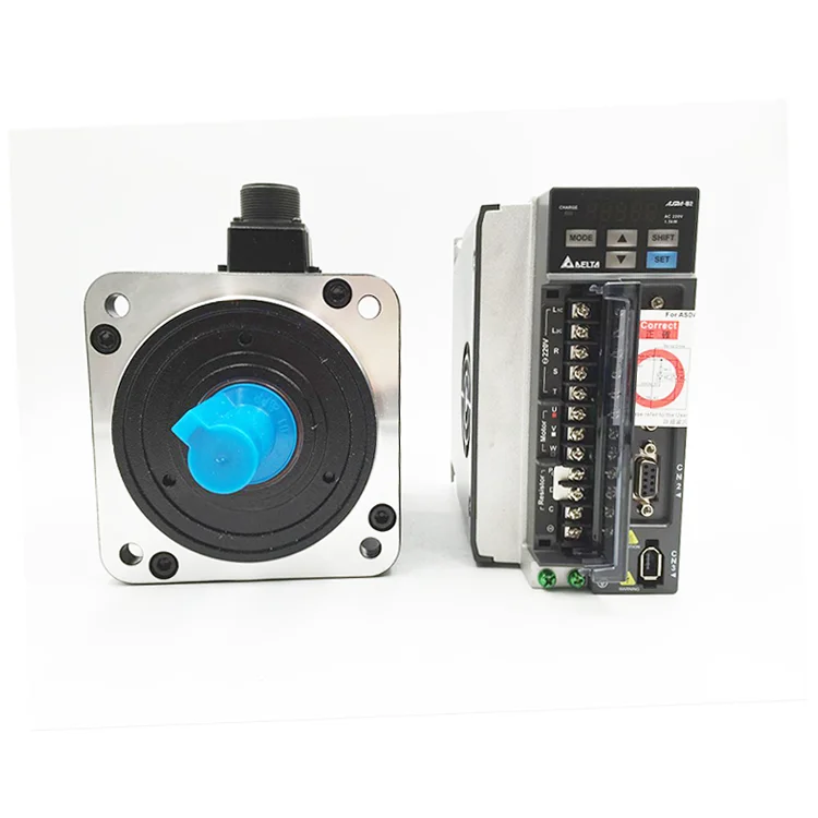 delta 1.5kw servo motor 130mm 7.16N.m 2000rpm with 17bits encoder,220v single phase syntron servo drive ASD-B2-1521-B