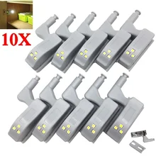 

10pcs LED Inner Hinge Lamp Under Cabinet Light Universal Wardrobe Cupboard Sensor Lights Bedroom Kitchen Closet Night Lamp Decor