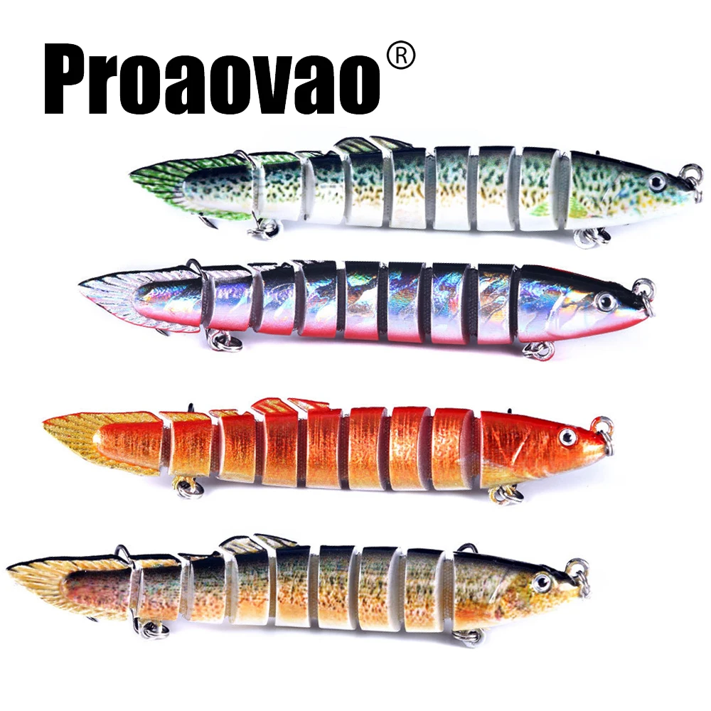 10cm 10g Fishing wobbler Lifelike 9 Segment Swimbait Crankbait Hard Bait | Спорт и развлечения