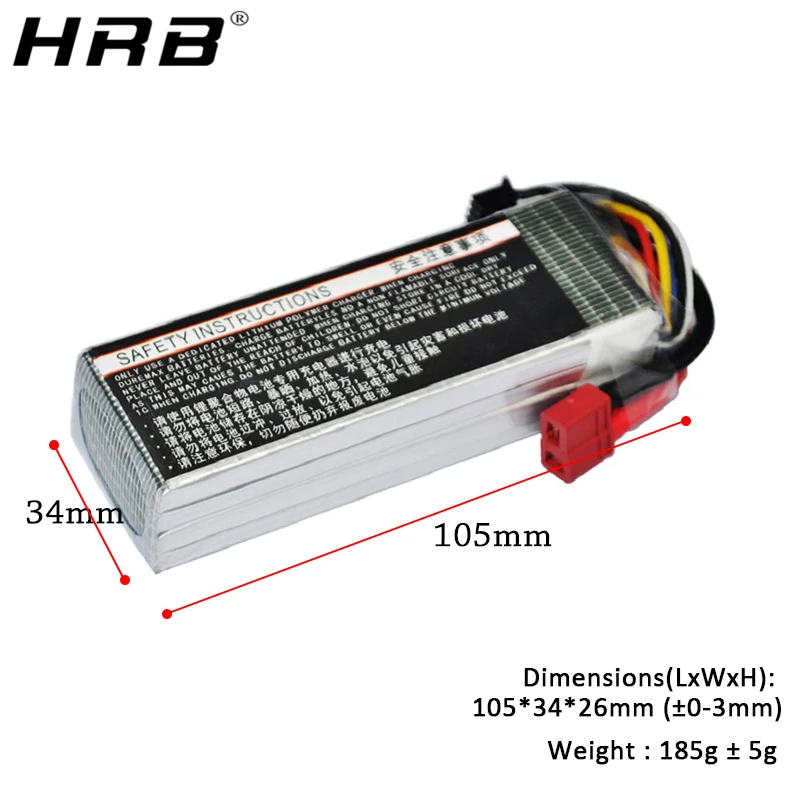 HRB Lipo 4S Батарея 14,8 V 1800 мА/ч, 50C XT60 для рыболовной приманки лодки Багги автомобилей самолет хобби, Радиоуправляемый Запчасти T TRX EC5 XT90 деканов женский