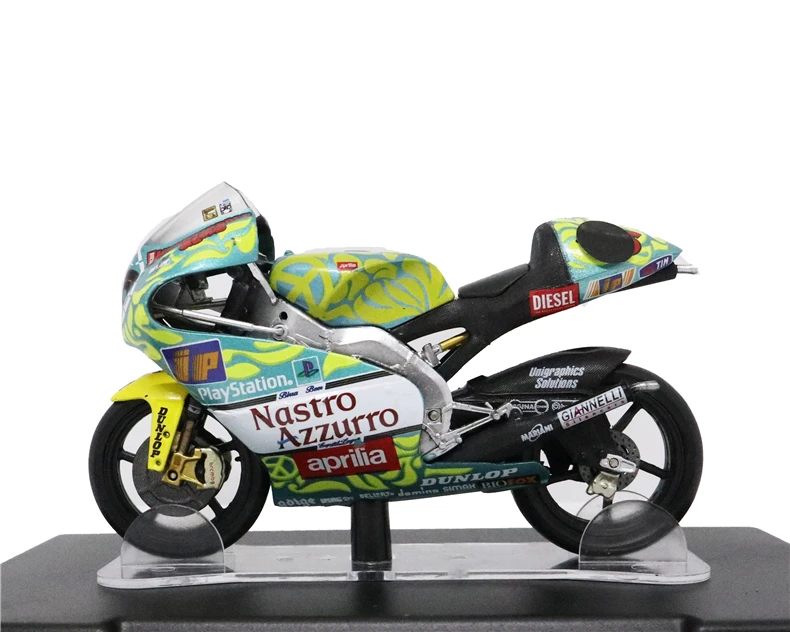 LEO модели 1/18 Honda NSR500 тест Valencia 2000 Yamaha YZR Ducati Desmosedici GP12 Aprilia RSW250 тест Jerez 1999 GP125 WC1995 - Цвет: Aprilia Mugello 1999