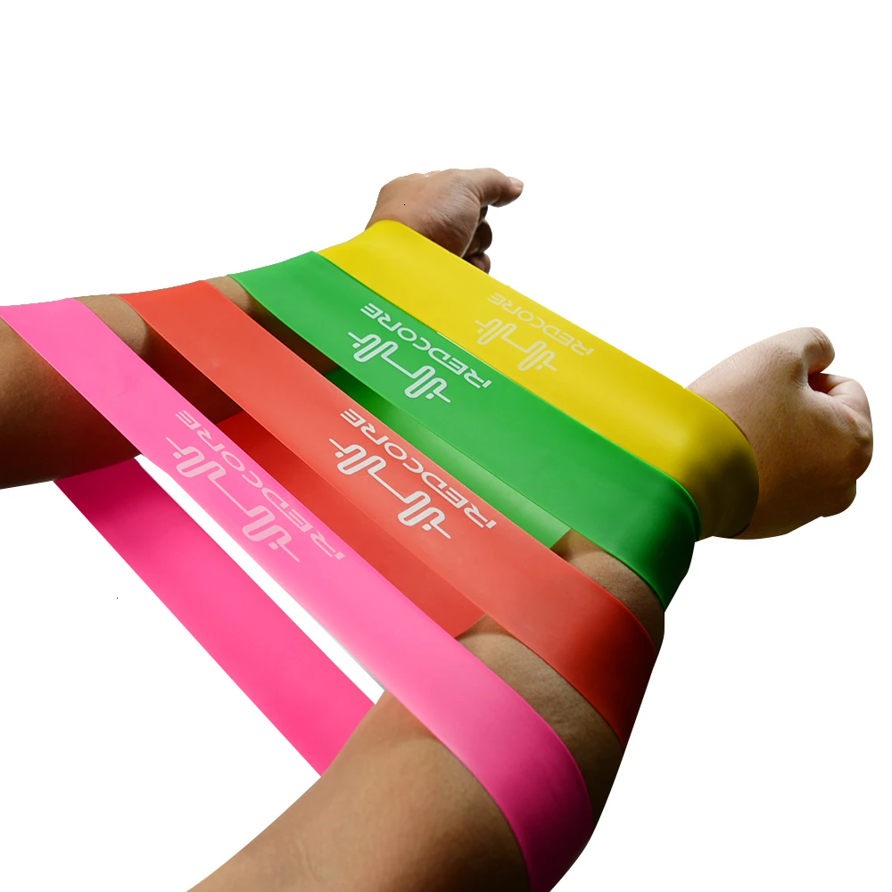 6 Colors Yoga Resistance Bands Workout Training Pilates Rubber Loops 0.35mm-1.3mm Sport Elastic Bands for Fitness Body Building  (1)
