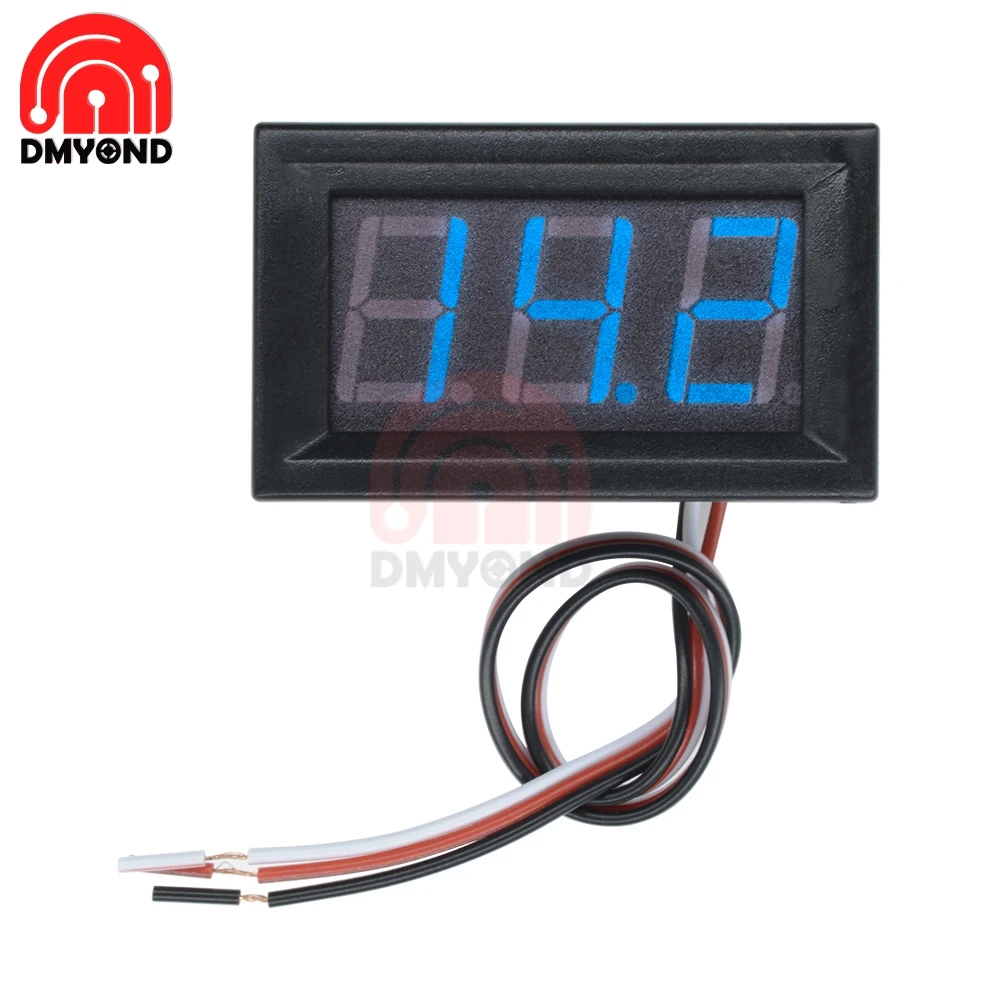 Repairing Led Voltmeter Panel Display Module DC Voltmeters Blue LED Panel Meter Mini Digital Voltmeter Display DC 0V ...