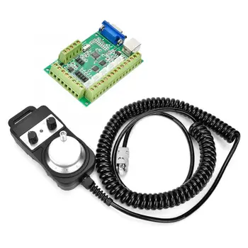 

stepper motor driver kit Green Green 5 Axle MACH3 USB Interface Board CNC Motion Control Card + No Stop Handwheel servo driver