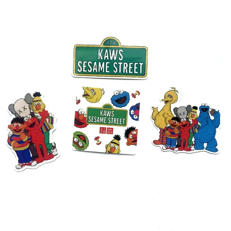 12pcs stickers 6 шт. Улица Сезам Вечеринка день рождения одноразовая посуда для украшения дня рождения мультфильм Элмо бумажные тарелки детский душ - Цвет: 12pcs stickers