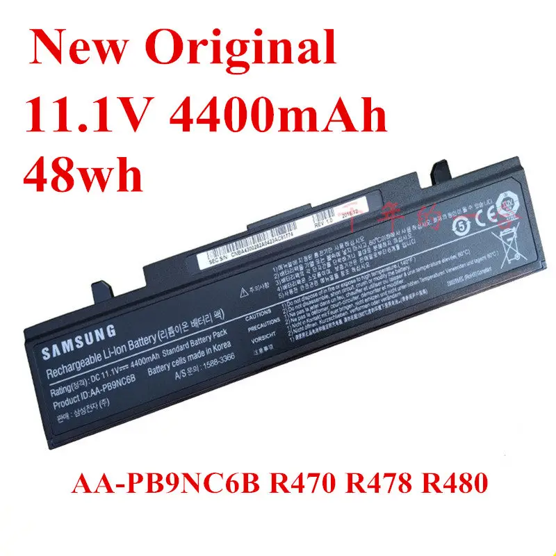 

New Original Laptop replacement Li-ion Battery for Samsung AA-PB9NC6B R470 R478 R480 Q470 P467 R580 11.1v 4400mAh 48wh