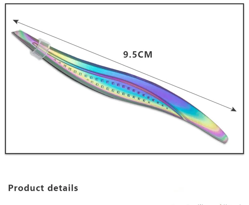 1 шт. Радужный пинцет для бровей, для наращивания ресниц с плоским кончиком, для удаления омертвевшей кожи, клипса, триммер, инструмент для макияжа