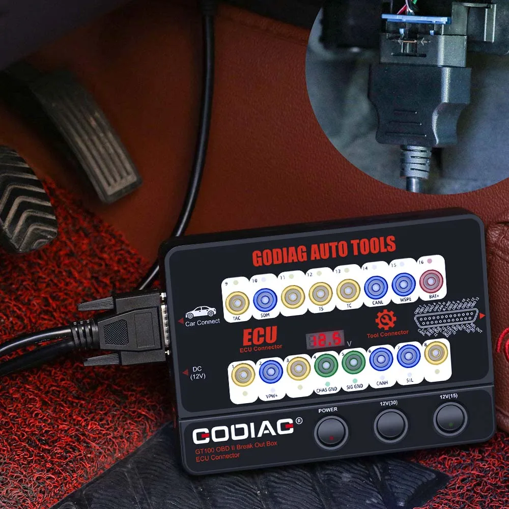 GODIAG GT100 AUTO TOOLS OBD II Break Out Box ECU Connector Plus Test Platform For BMW FEM / BDC / CAS4 CAS4+ Programming car obd adapter
