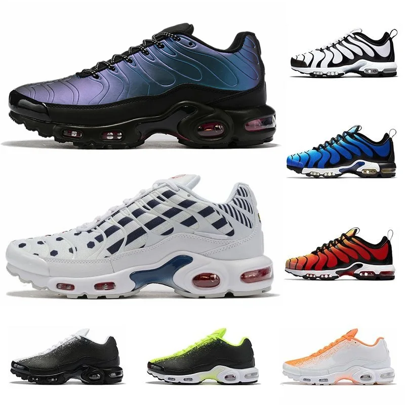 TN Plus SE кроссовки мужские тройной черный Вольт спрей краска яркий кактус Hyper синий