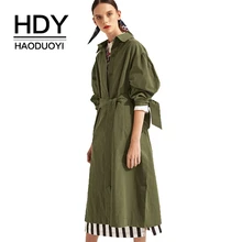 HDY Haoduoyi/Женская Осенняя Базовая однотонная Повседневная куртка с длинными рукавами, с завязками на пуговицах, из хлопка, в стиле бойфренда, большие размеры, Свободное пальто