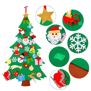 

Felt Christmas Tree Xmas Decoration Artificial Mini Christmas Tree Stand New Year Gifts Kids Ornaments Christmas Decor For Home