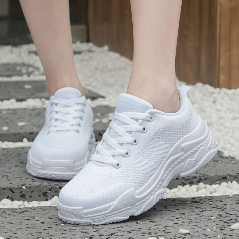 Zapatillas para Mujer, calzado deportivo para gimnasio, color blanco y negro, trotar y caminar|Zapatos de tenis| - AliExpress