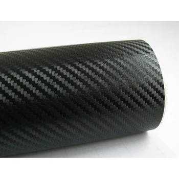 

3D Car Carbon Fiber Sticker Body color changing film PVC thick decorative stickers Anti-foaming Car Universal Black