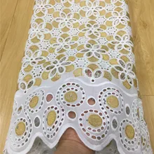 Горячая ткань из Дубая высокое качество швейцарская вуаль кружево в швейцарском нигерийском стиле кружевная ткань dentelle Африканский хлопок кружево 5Y