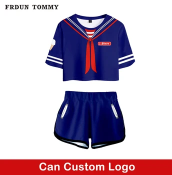 

New Printed Women Stranger Things two piece set New design Oversize short sleeve and Short Pants O-neck Summer Set